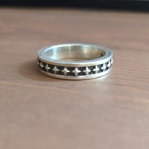 King Baby Studio Silver and Black Star Ring